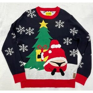 Tipsey Elves Women's XL Santa Funny Christmas Sweater Ugly Omg Bolo